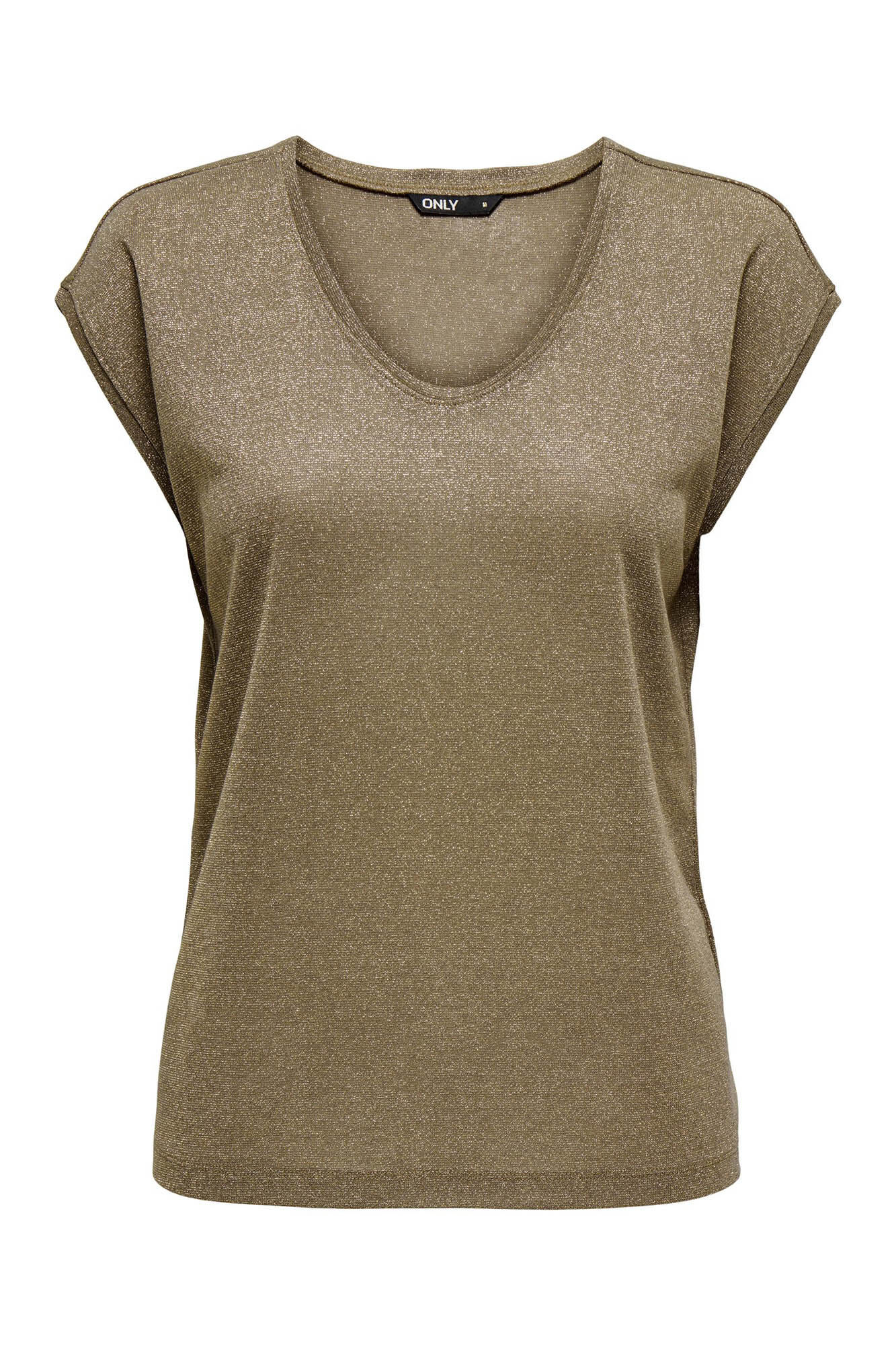 camiseta de manga curta com lurex
