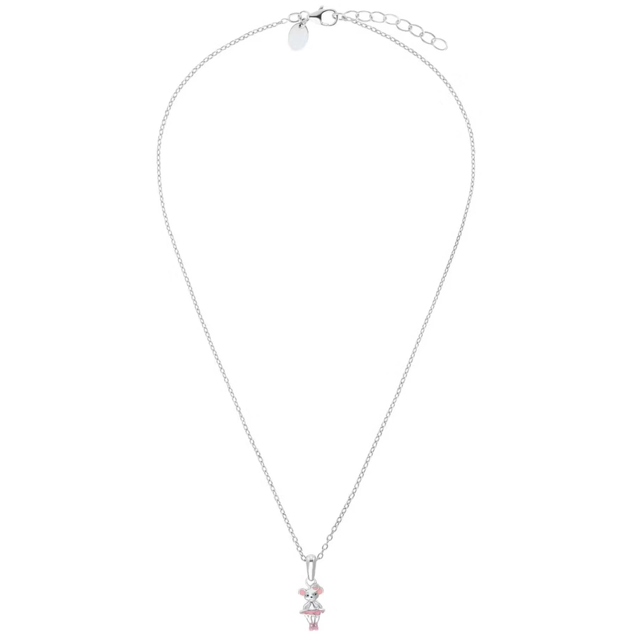 Prinzessin Lillifee Kinder-Halskette mit Maus-Anhänger Silber silver