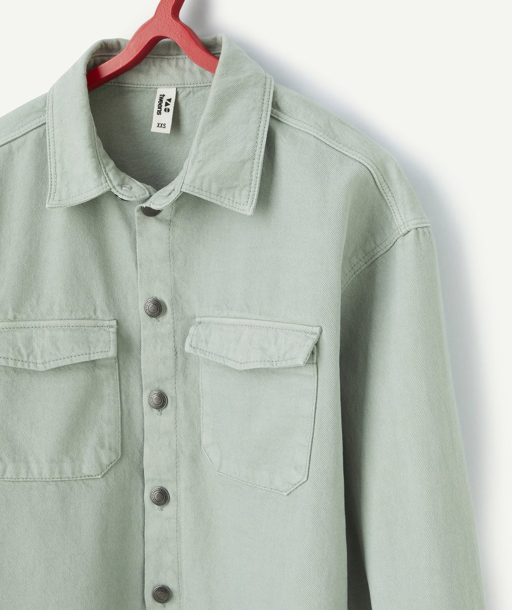 VESTE GARÇON VERTE AVEC POCHES