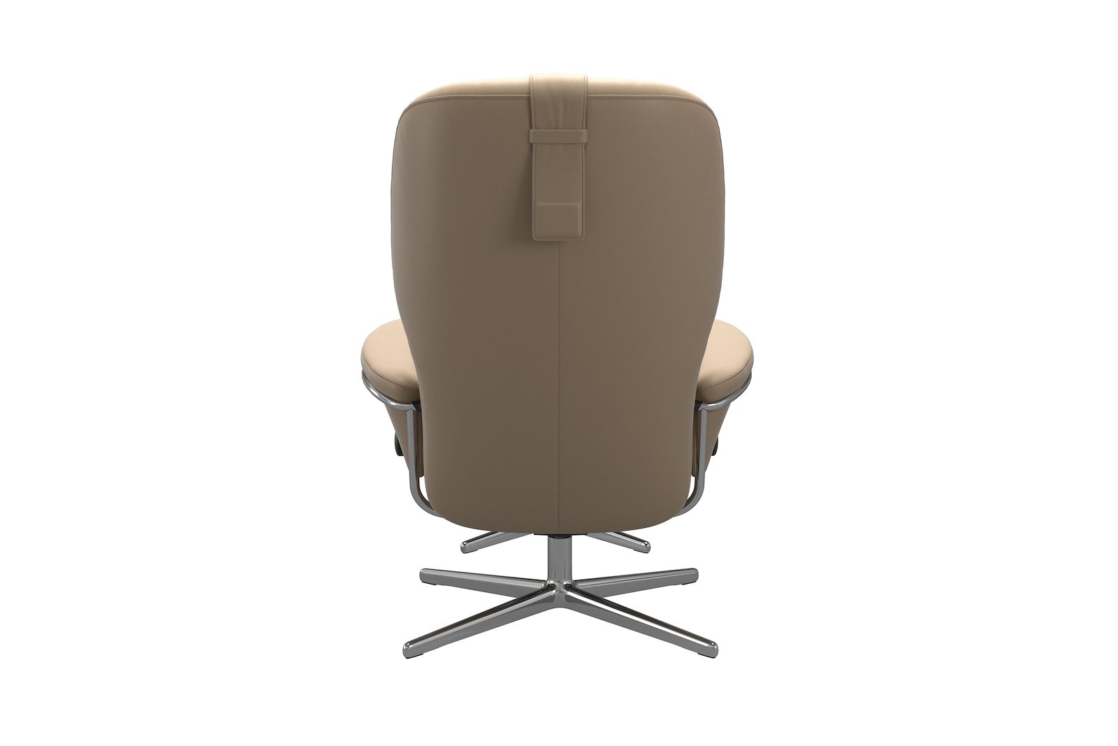 Rome lenestol m/krakk Hud Paloma Beige - Cross - Chrome
