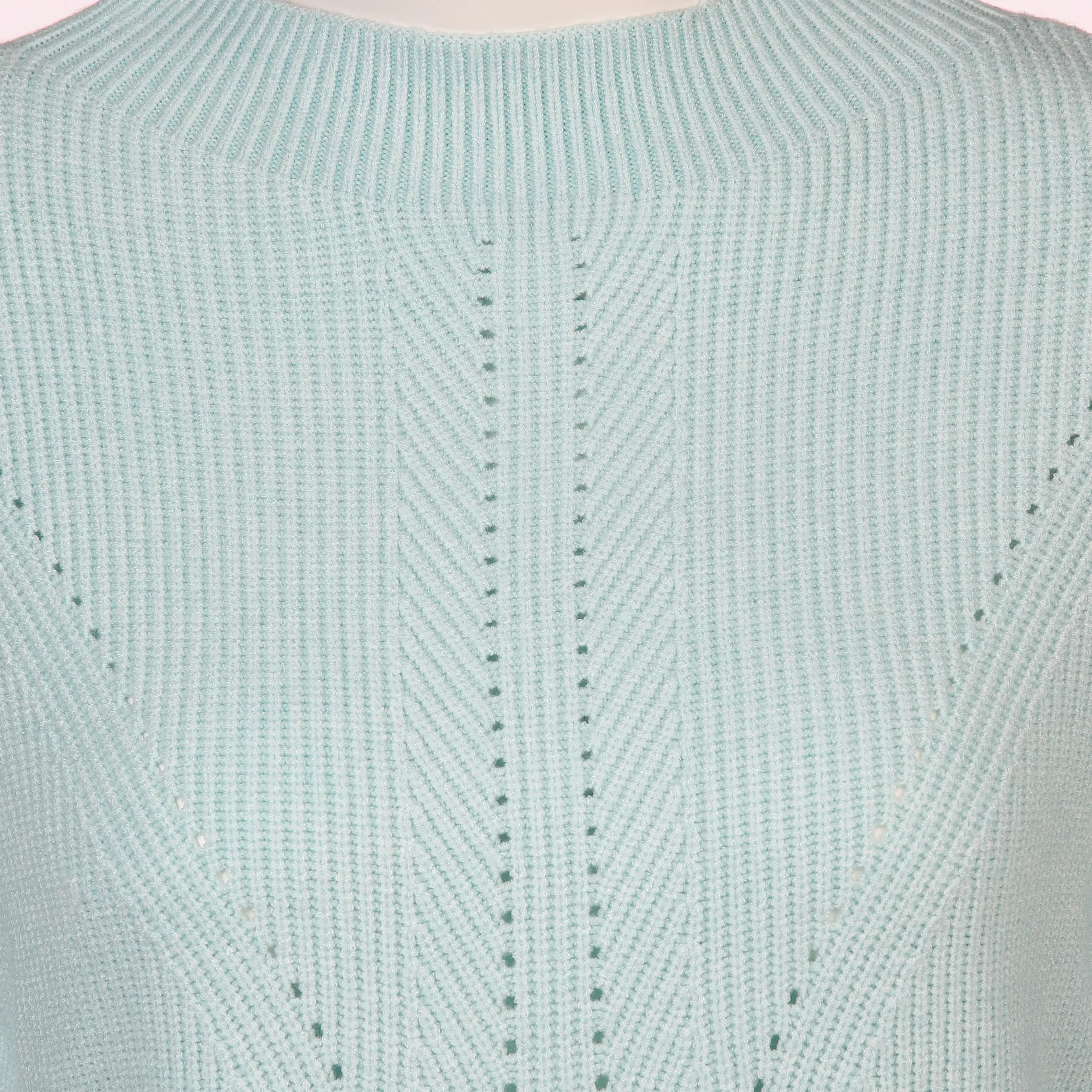 Damen Pullover mit kleinem Lochmuster