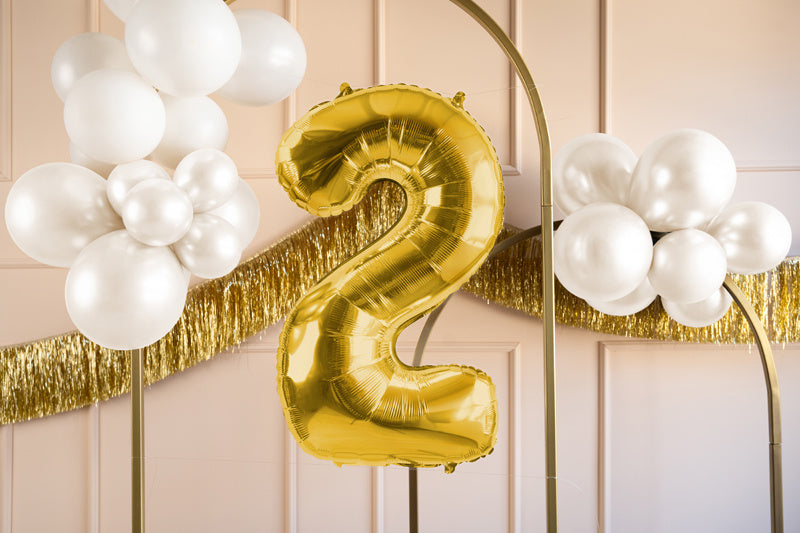 2 Jaar Cijfer Ballon Goud Leeg 72cm