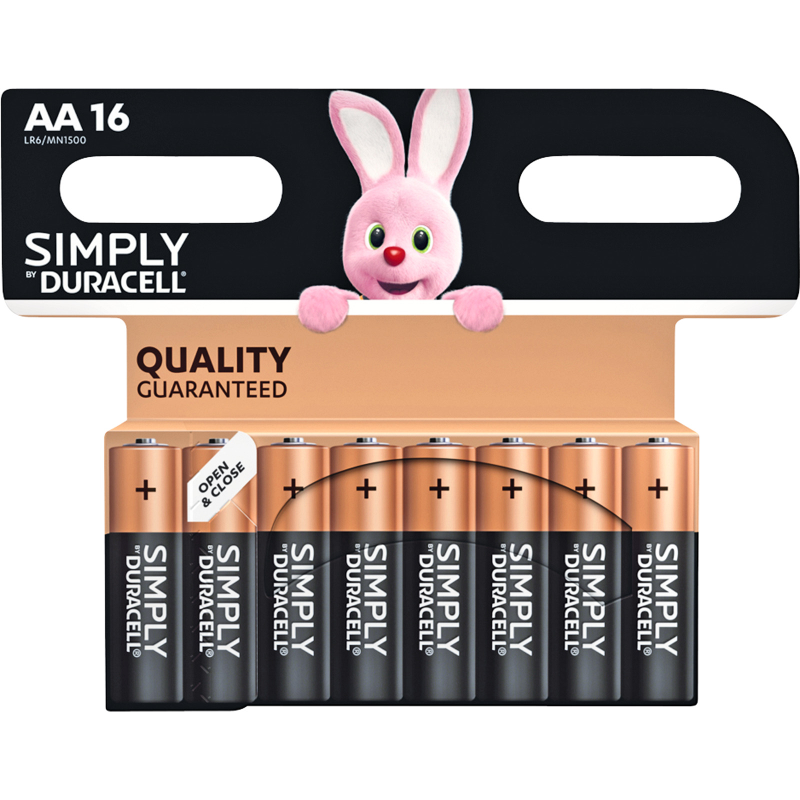 Duracell Batterien Simply, 16 Stück, AA