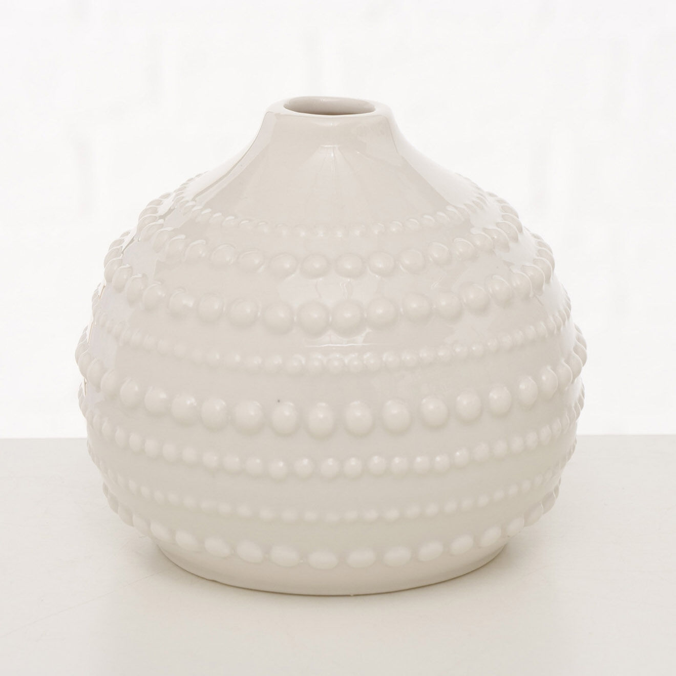Boltze 3 Vases en Porcelaine Meruna blancs