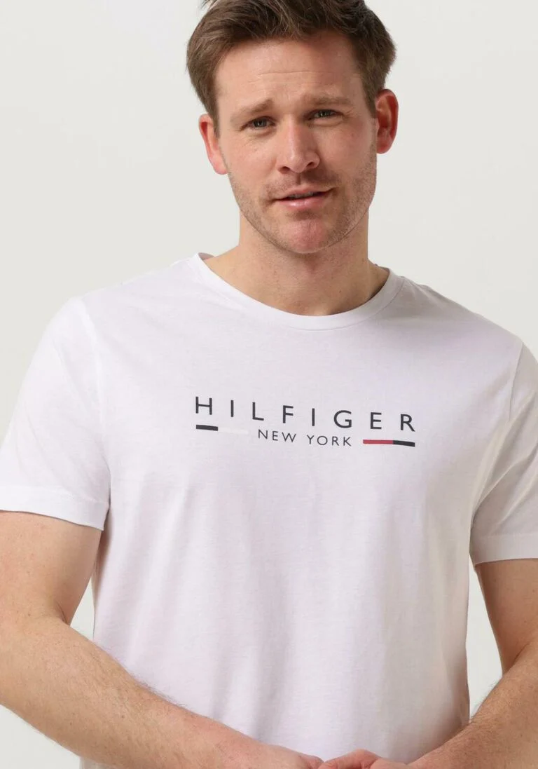 TOMMY HILFIGER witte tommy hilfiger t-shirt hilfiger new york tee