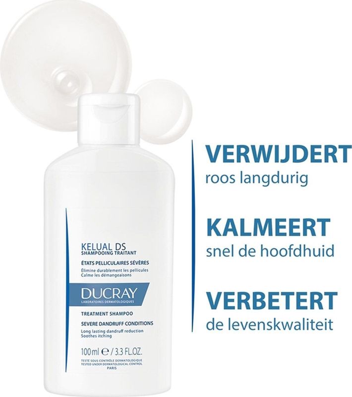 Ducray - Kelual DS Traitante - Shampoo - 100ml - Voor Roos en Geïrriteerde Hoofdhuid
