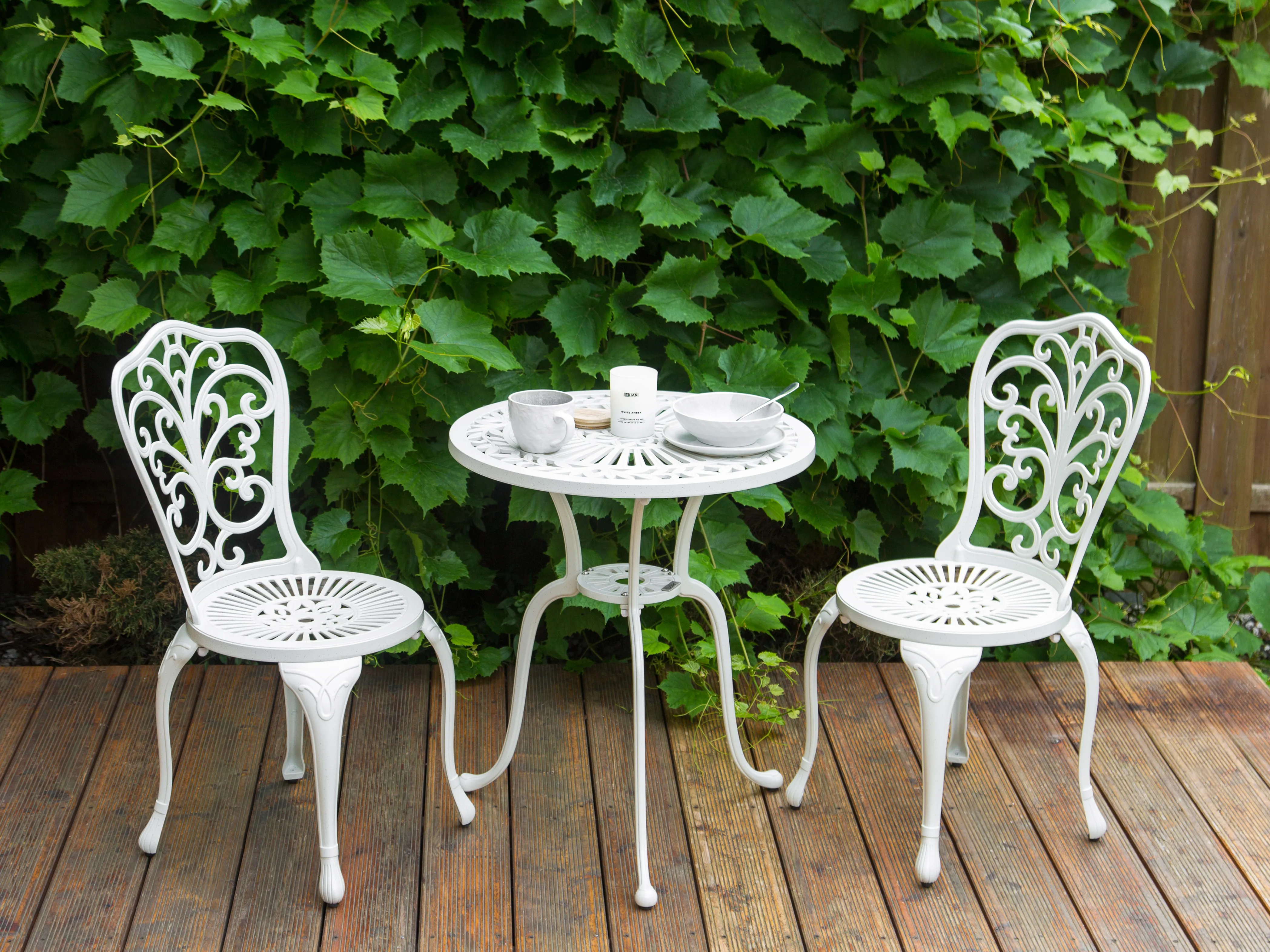 Bistroset TRIORA/DASCIO Metaal Gebroken wit