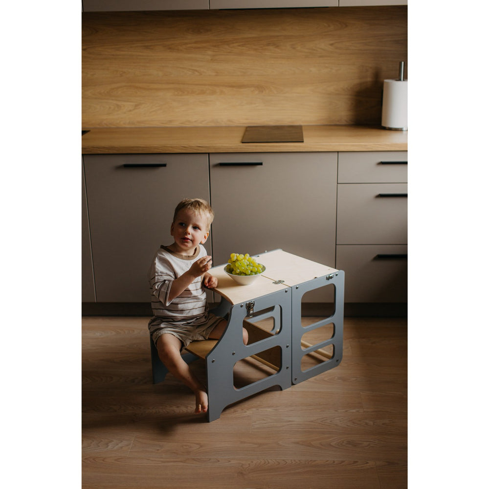 Køb Duck Woodworks Foldbart Læringstårn Grey