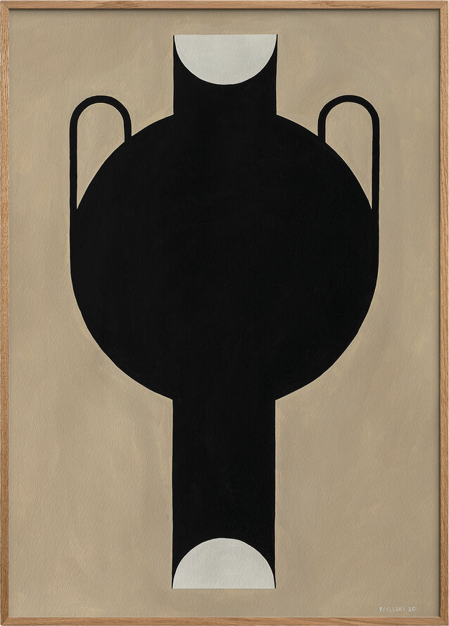 Poster & Frame Silhouette Of A Vase 07 Brun