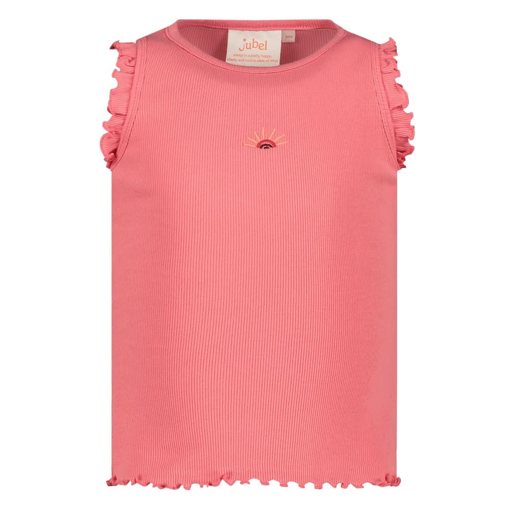 Jubel Jubel singlet rib - Salsa Sunset roze
