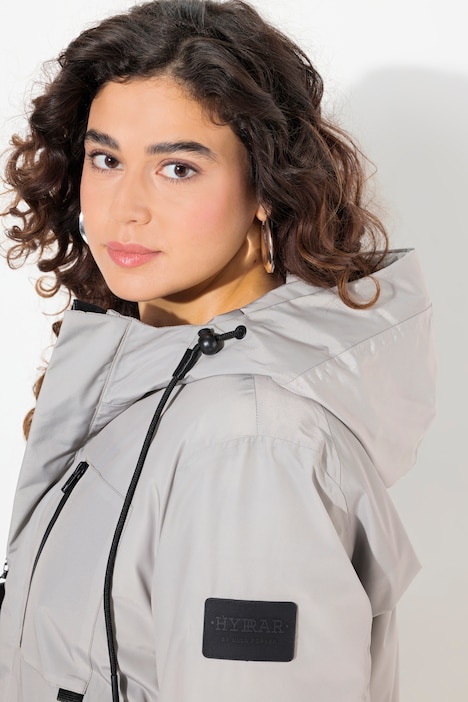 HYPRAR Funktionsmantel, wasserdicht, recycelt, Zipptasche