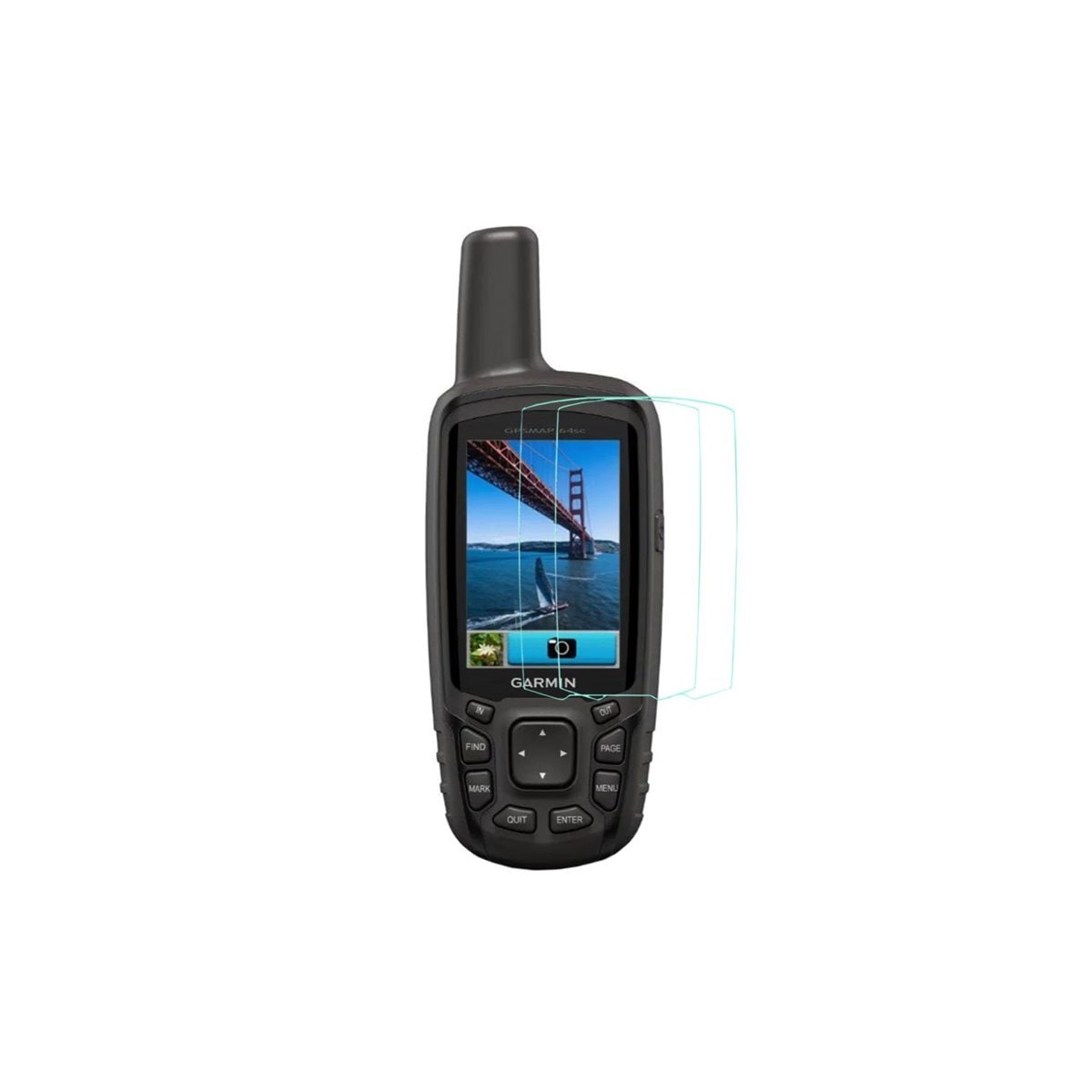 2-Pak Herdet glass skjermbeskytter Garmin GPSMAP 64sc