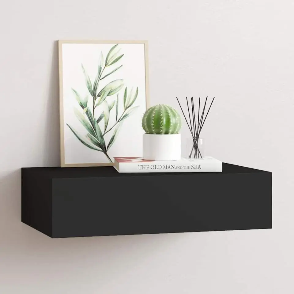 vidaXL - Ladeschap - Zwart - MDF