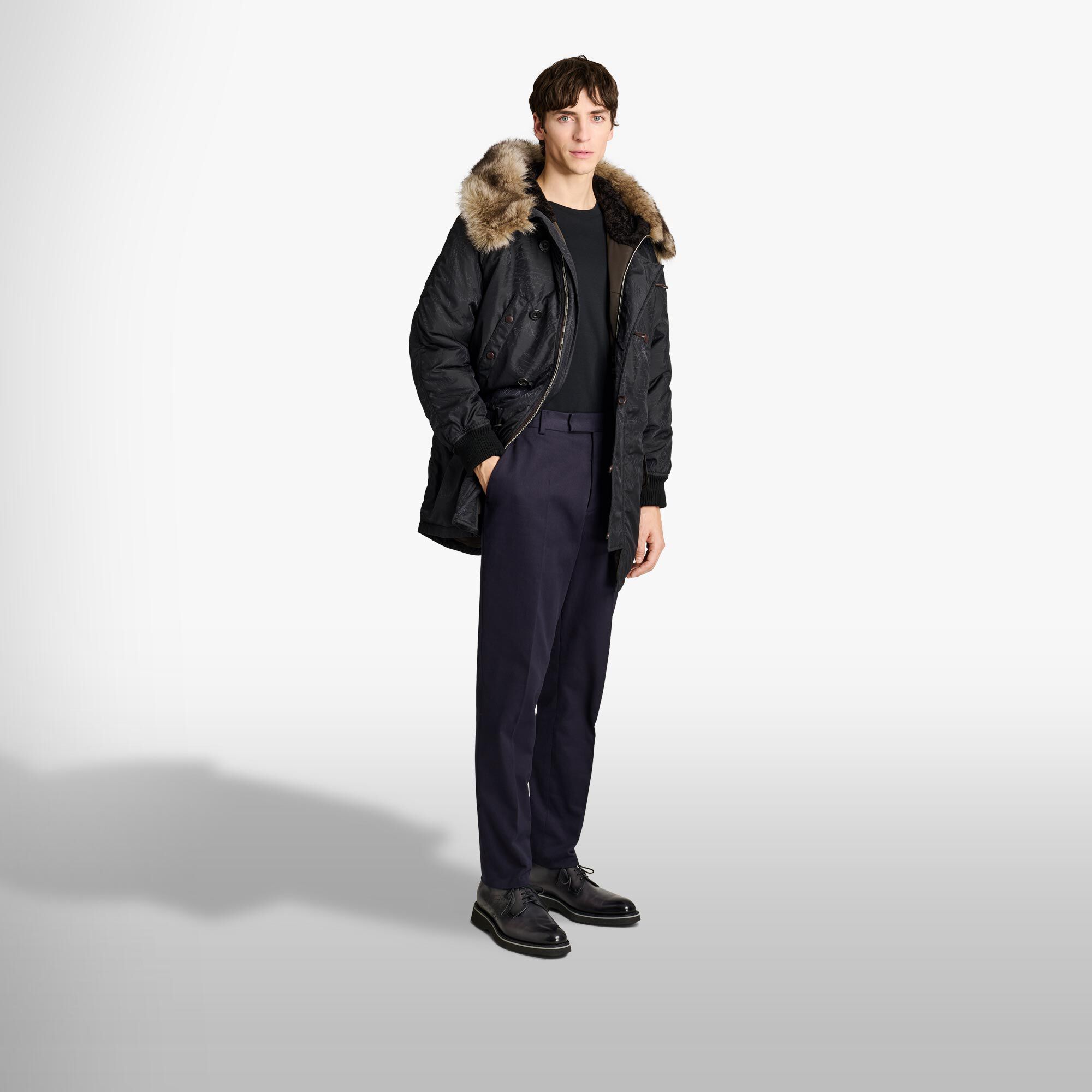Parka En Nylon Scritto