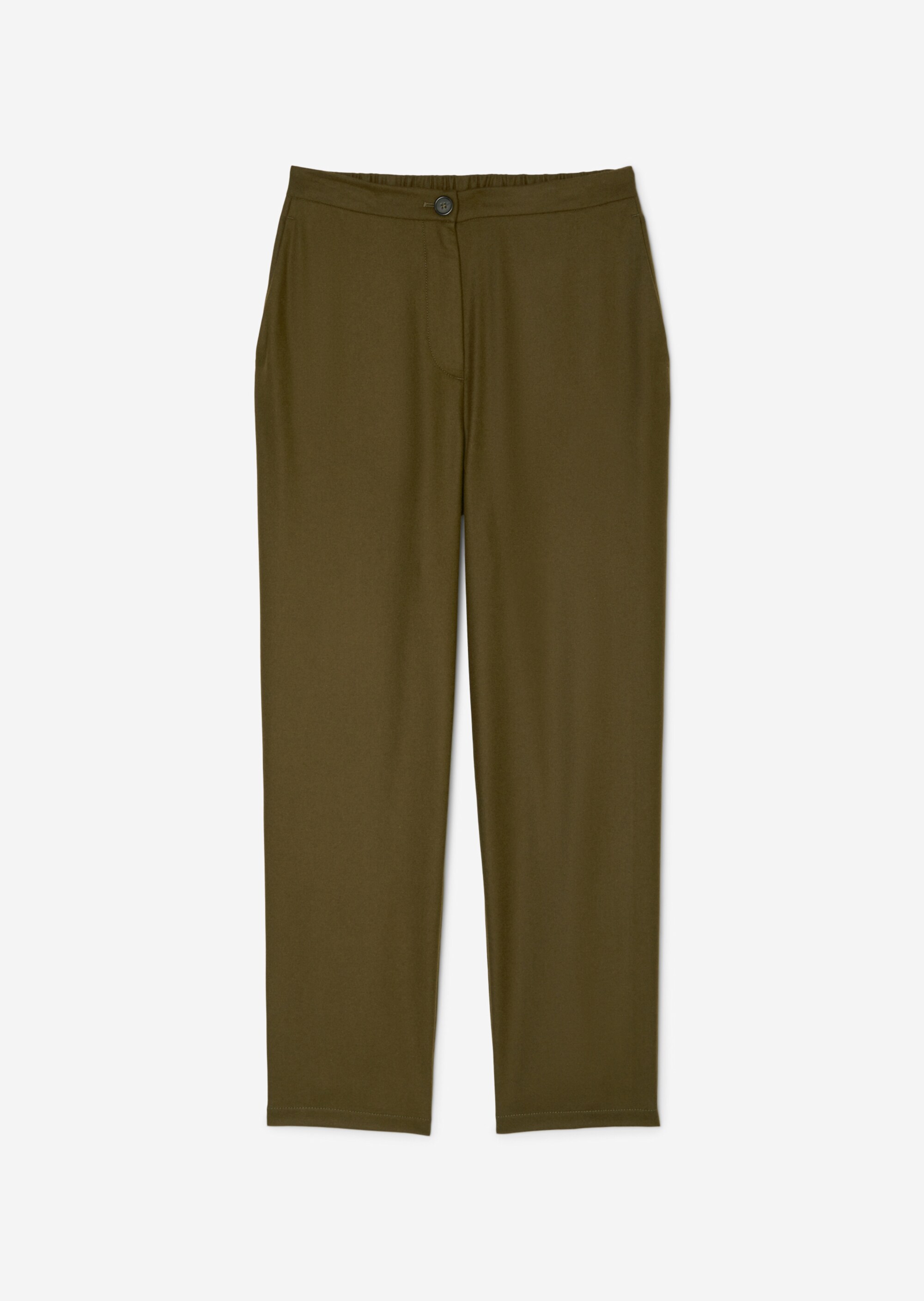 Gerade Hose cropped aus Schurwolle-Mix von Manteco