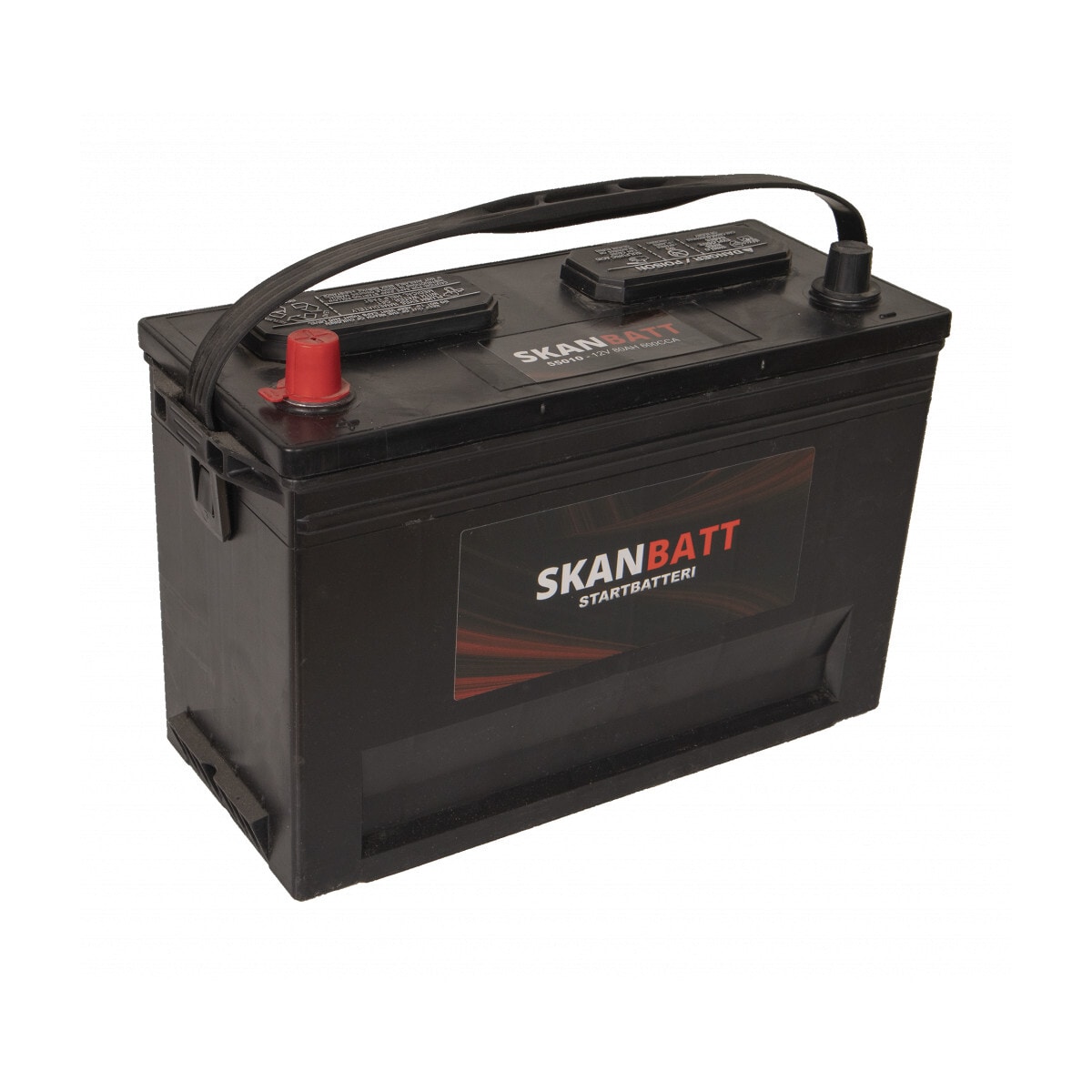 SKANBATT MF50-600 Startbatteri 12V 80AH 600CCA (343x127x234/254) +venstre