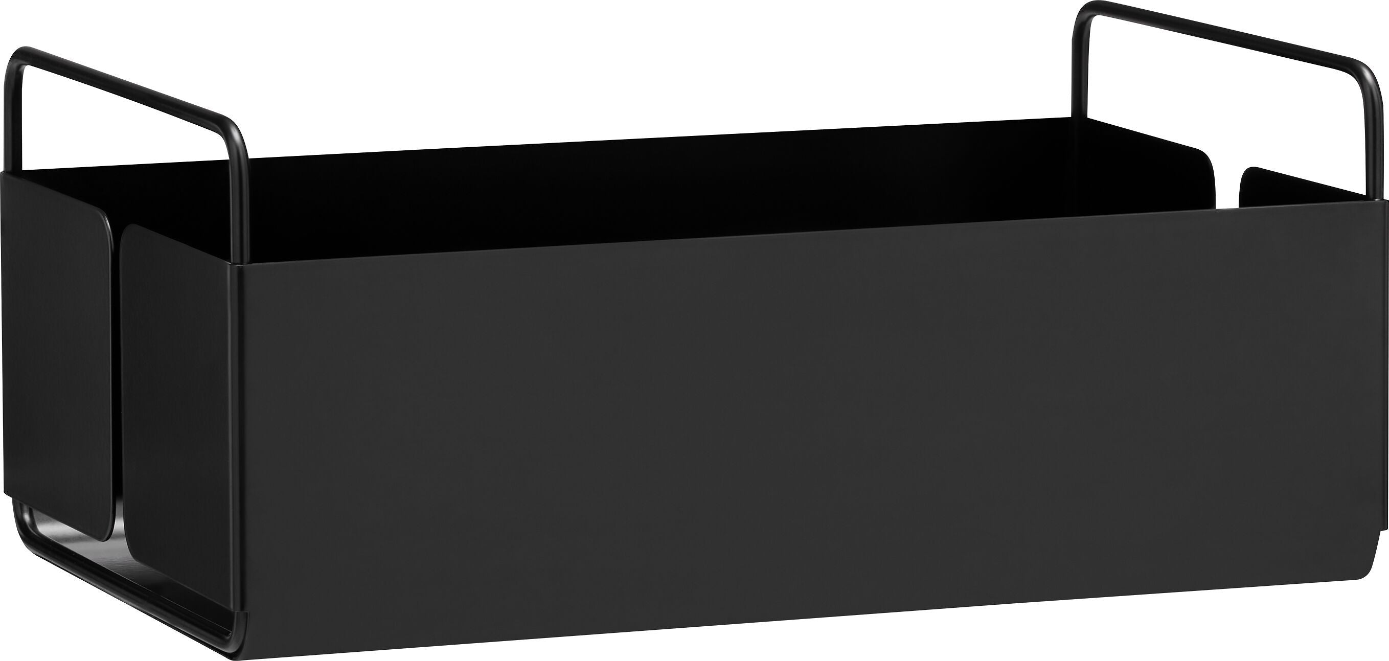 NIKLAS Metallkorb - Schwarz / B: 18.0 cm x T: 29.5 cm x H: 12.8 cm