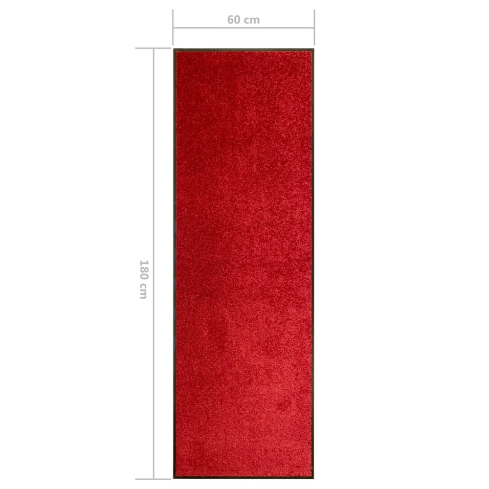 Paillasson lavable rouge 60x180 cm