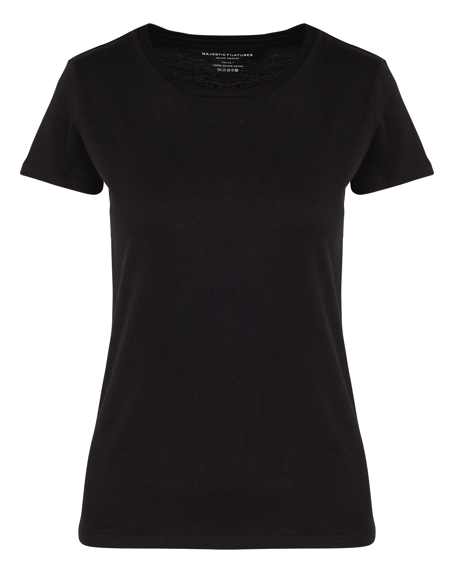 Tee-shirt col rond en coton | Noir