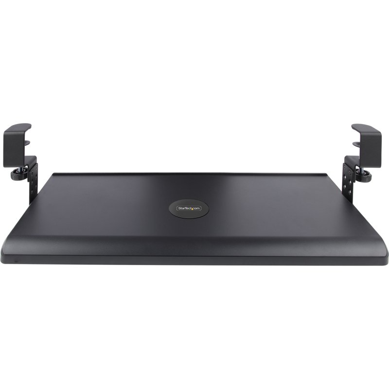 StarTech.com Support Clavier Coulissant Sous Bureau - Support Clavier Ergonomique à Pince en C - Tiroir Clavier Coulissant, Jusqu'à 12kg - Tablette Coulissante, Clavier et Souris - Porte Clavier (100/120 ou 140mm)