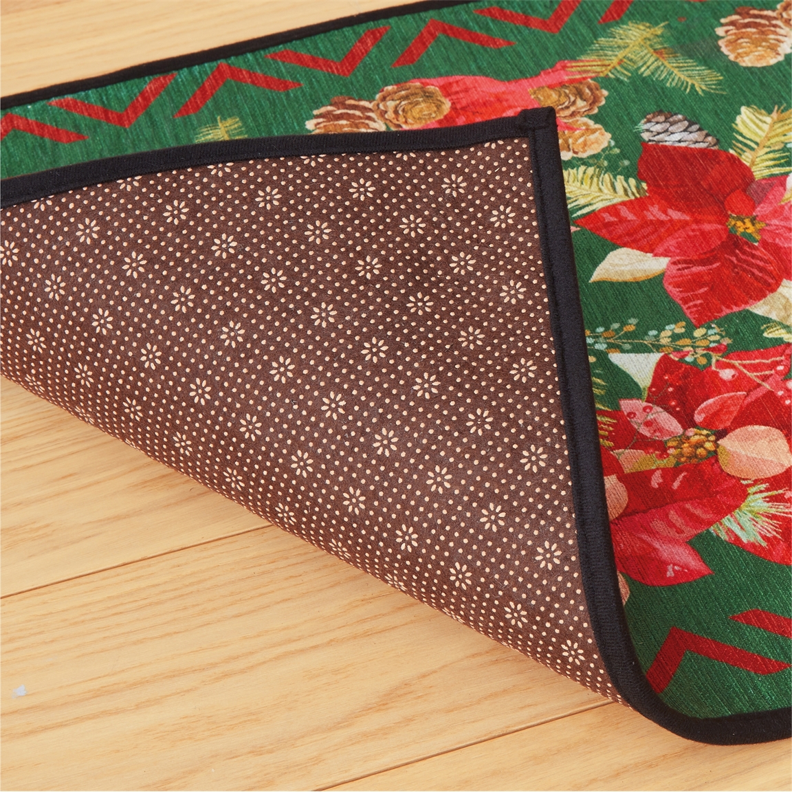 Tapis poinsettias vert