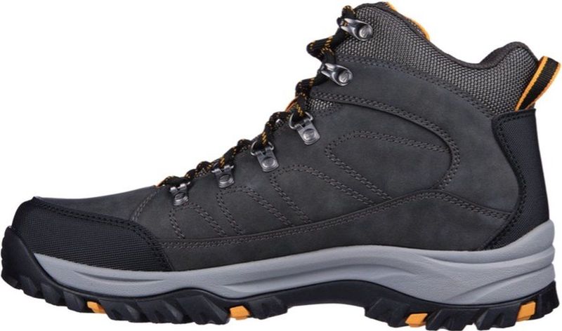 Skechers - Relment Dagget - Heren Veterboot - Grijs - Imitatieleer en Nylon