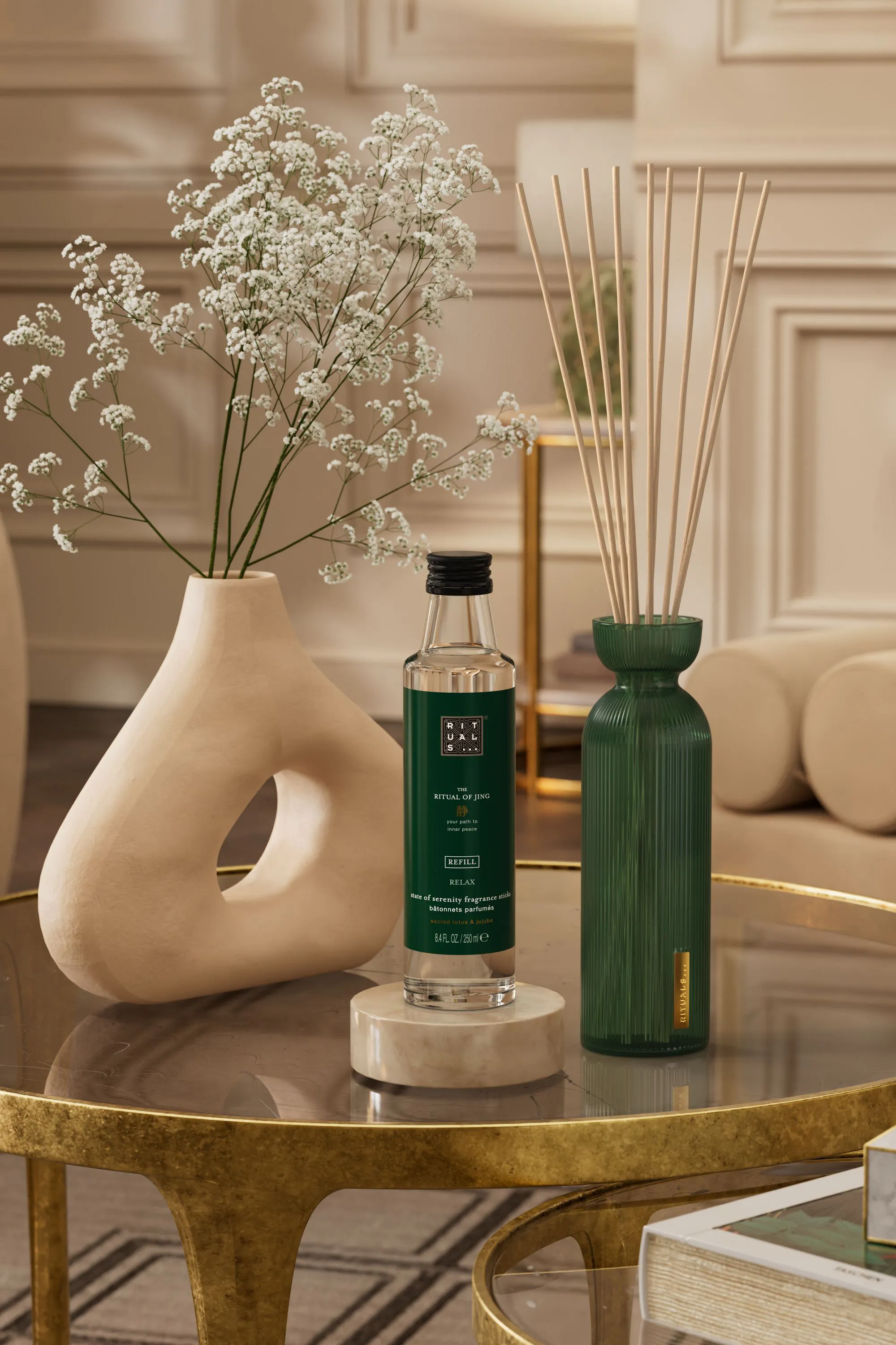 Rituals Bâtonnets parfumés The Ritual of Jing rechargeable-70 ml