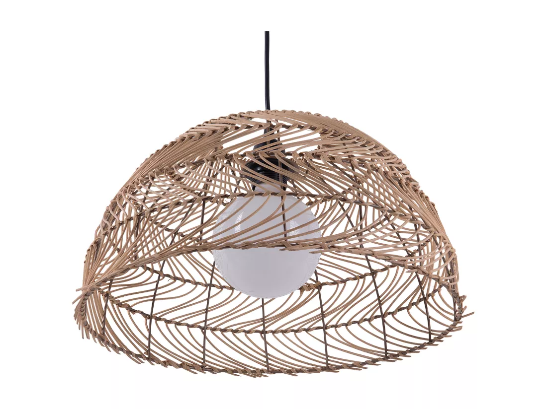Lampe suspension SELENGE Rotin Marron clair