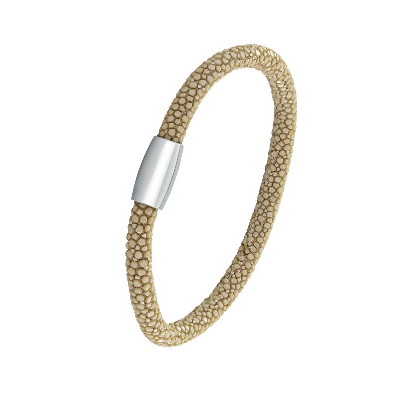 Bracelet Galuchat beige