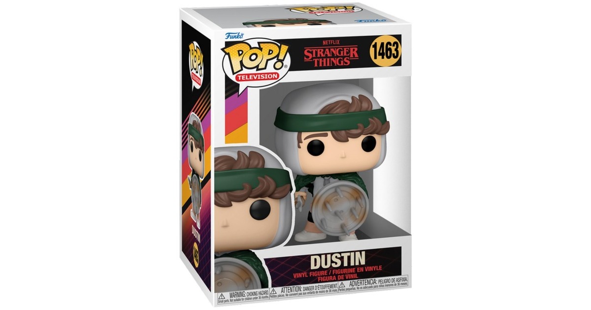 FunkoPop! TV: Stranger Things S4 - Hunter Dustin with Shield speelfiguur