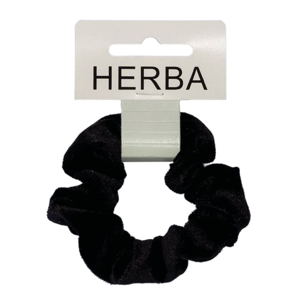 HERBA Scunci 9cm Samt schwarz 1 Stk