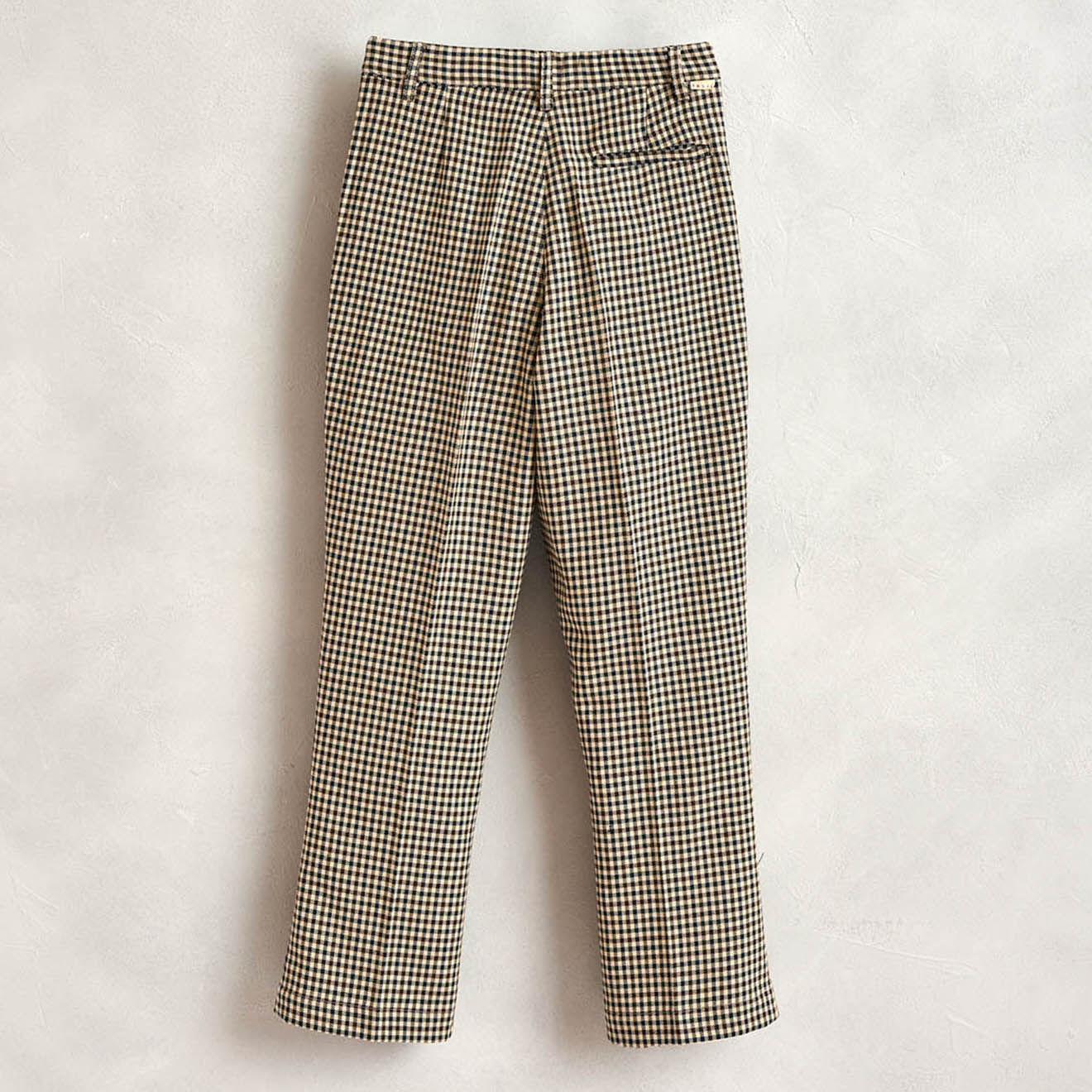 Bellerose Pantalon Phiby 7/8 ème à carreaux taupe