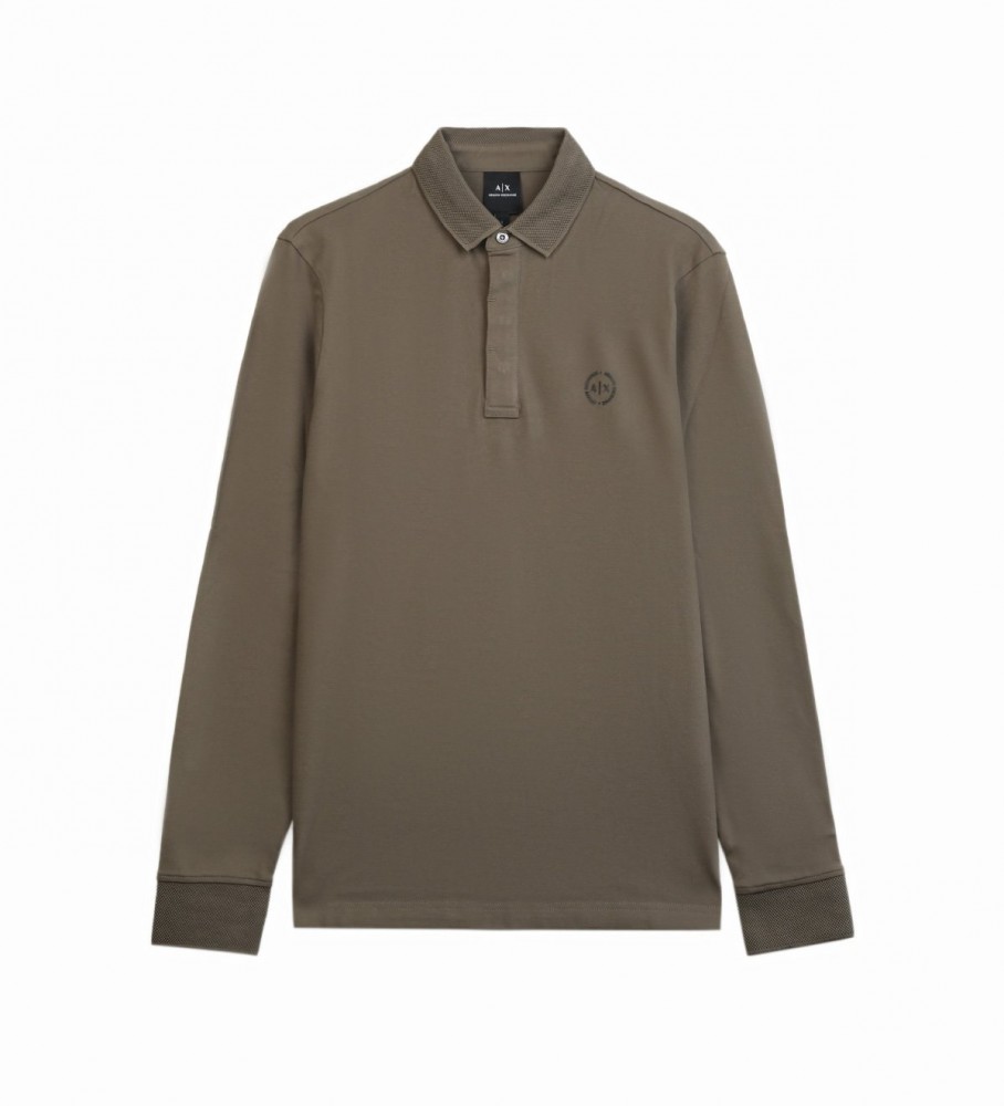 Polo Armani Exchange Casual Logo Marrom