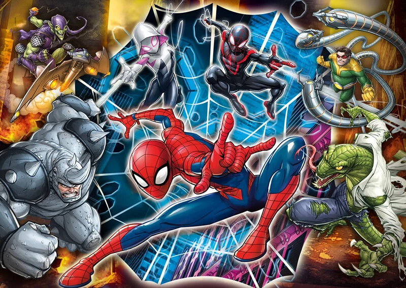 Spider-Man Puslespil - Maxi - 104 Brikker - Clementoni