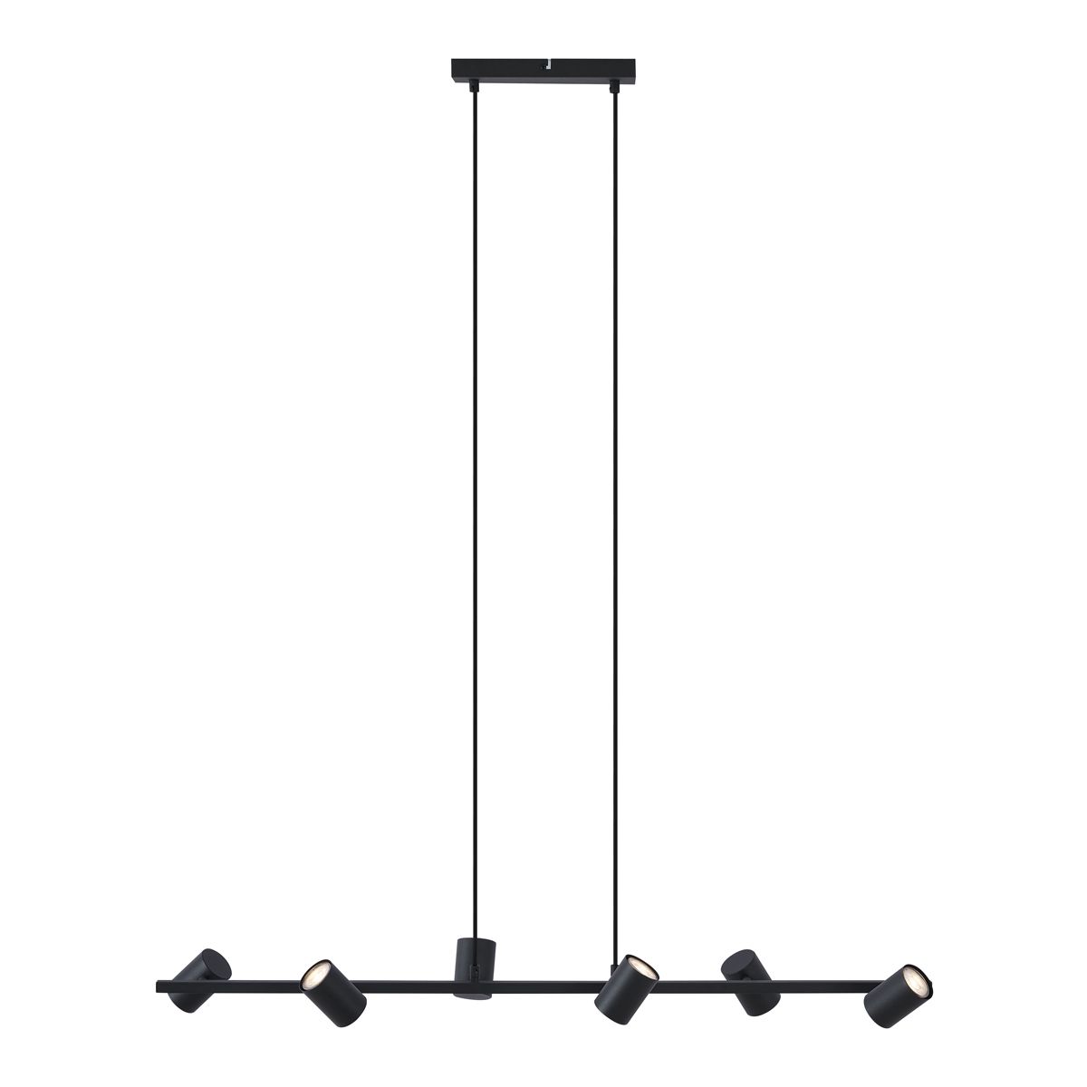 Moderne hanglamp zwart 6-lichts - Jeana Straight