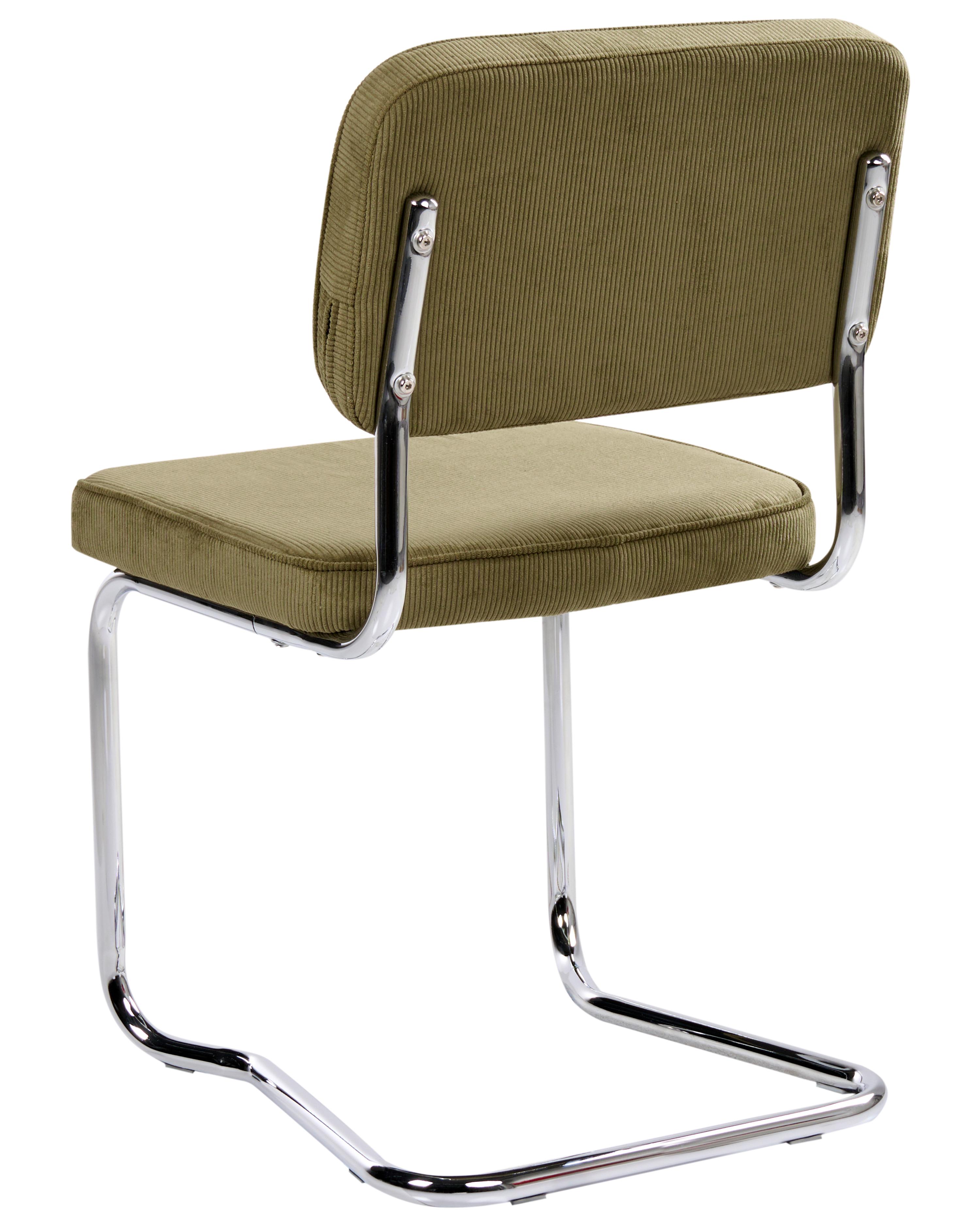 Set van 2 eetkamerstoelen IRWIN Corduroy Olijfgroen