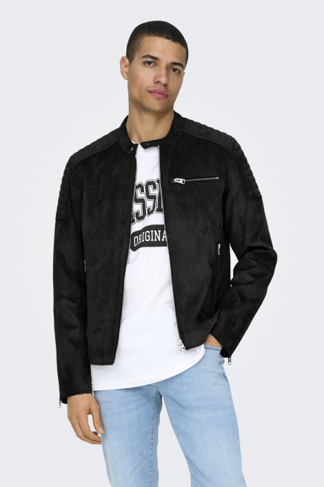 Only & Sons zwarte heren jas