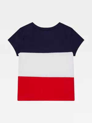 Camiseta adaptável com blocos de cores