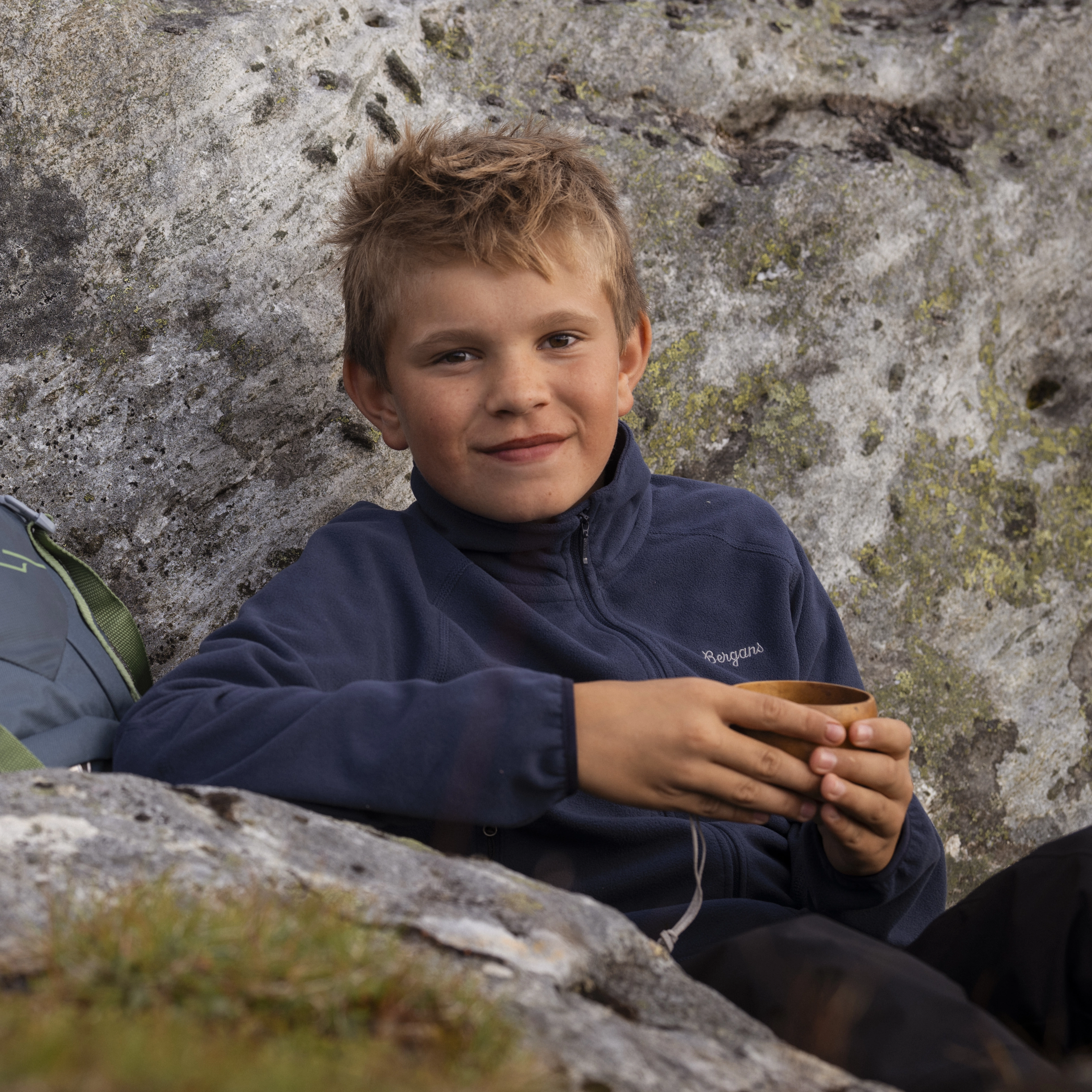 Junior Fleece Midlayer Jacket Navy Blue