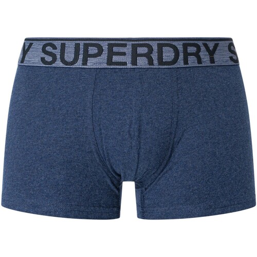 Superdry - Pack De 3 Calzoncillos De Algodón Orgánico Azul