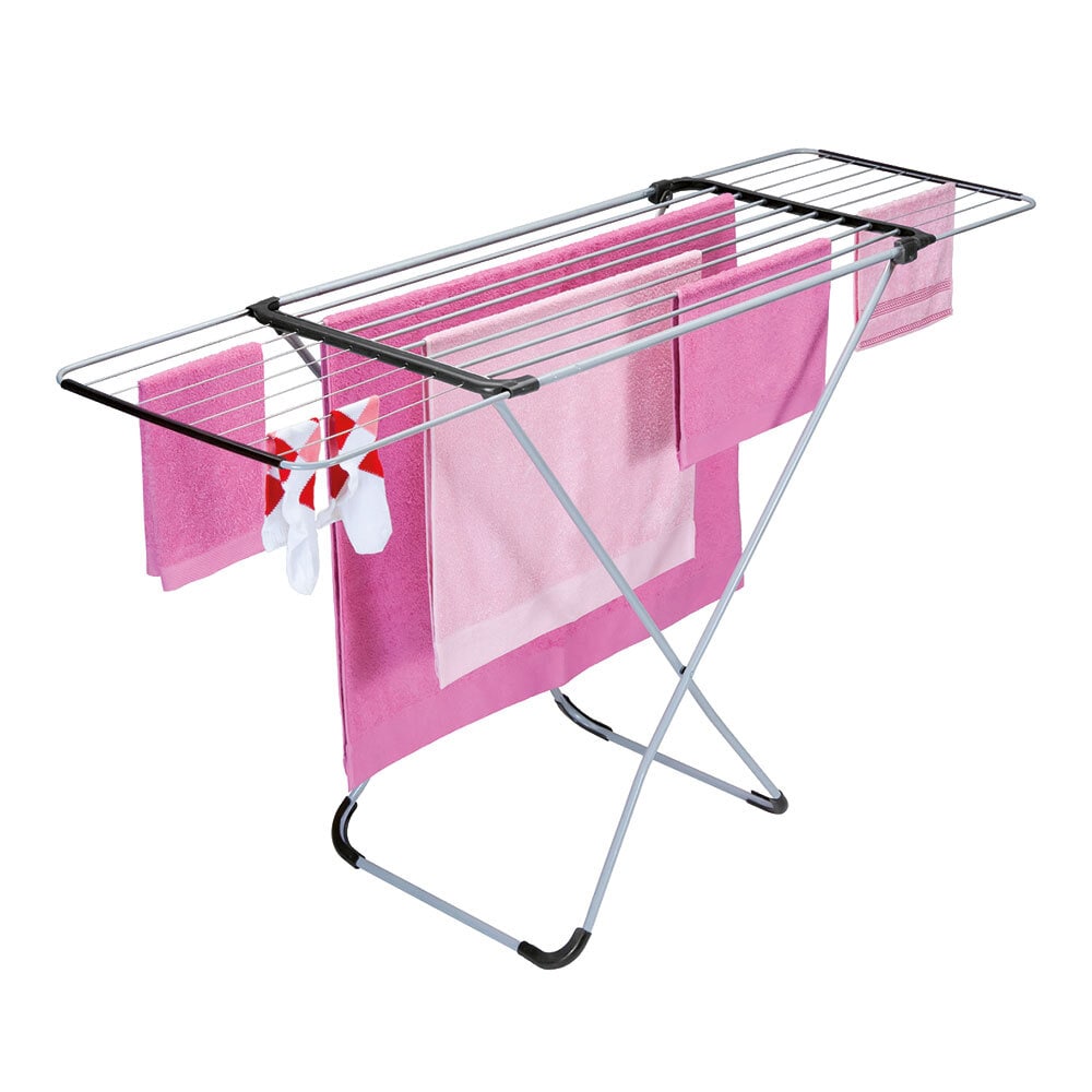 metaltex Wäschetrockner Corfu 176x56x98 cm Metall Grau/Schwarz