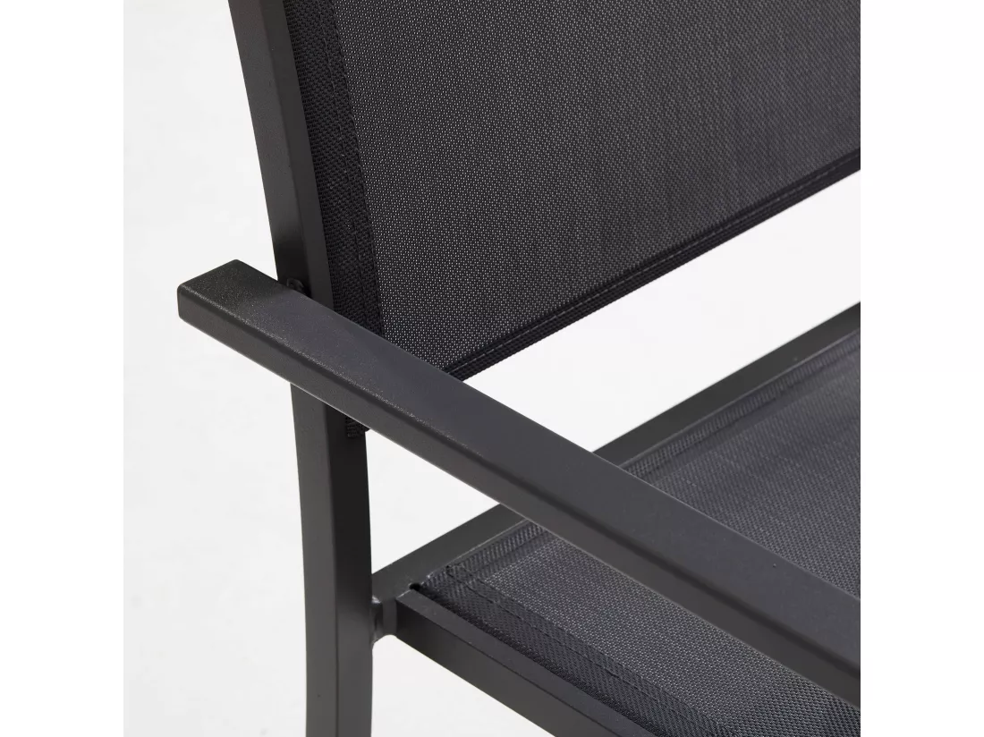 Table extensible aluminium et céramique avec 10 chaises - Tivoli