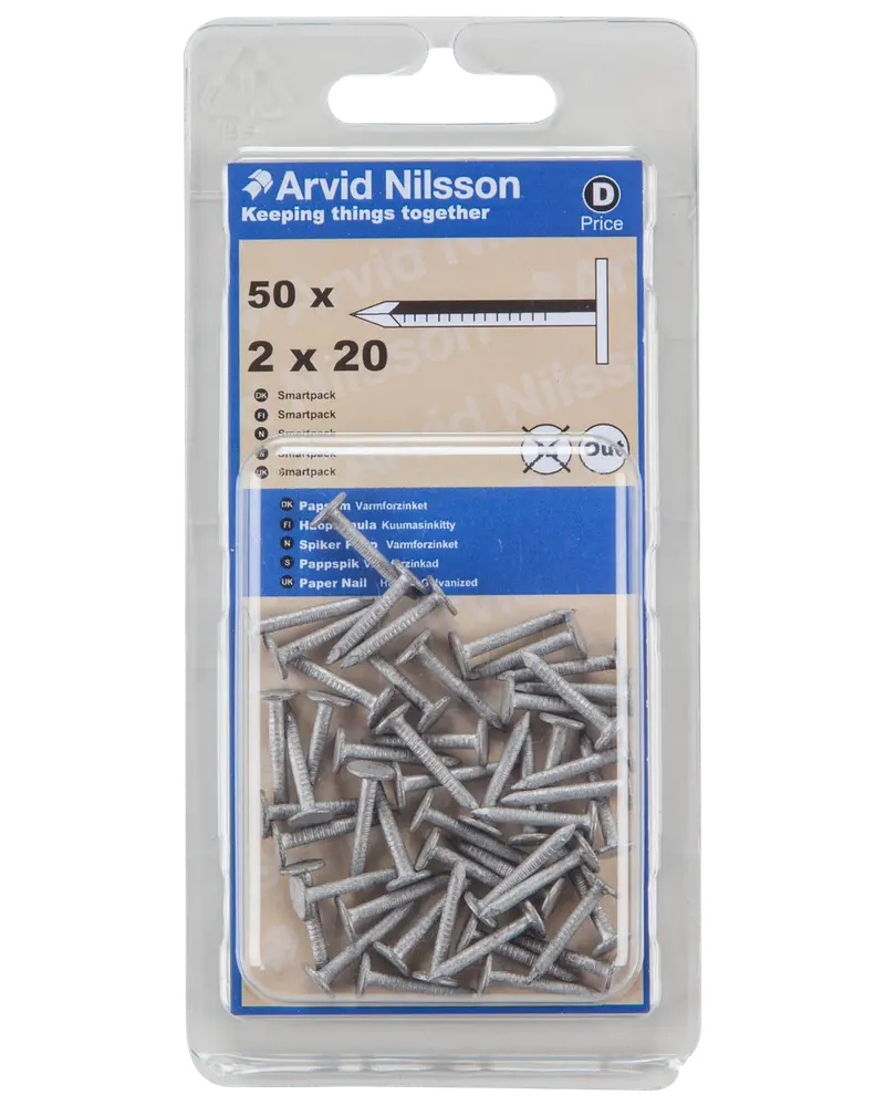 Arvid Nilsson Papsøm 2 x 20 mm 50-pak
