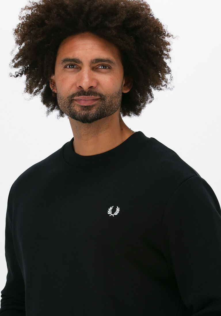 FRED PERRY zwarte fred perry trui crew neck sweatshirt