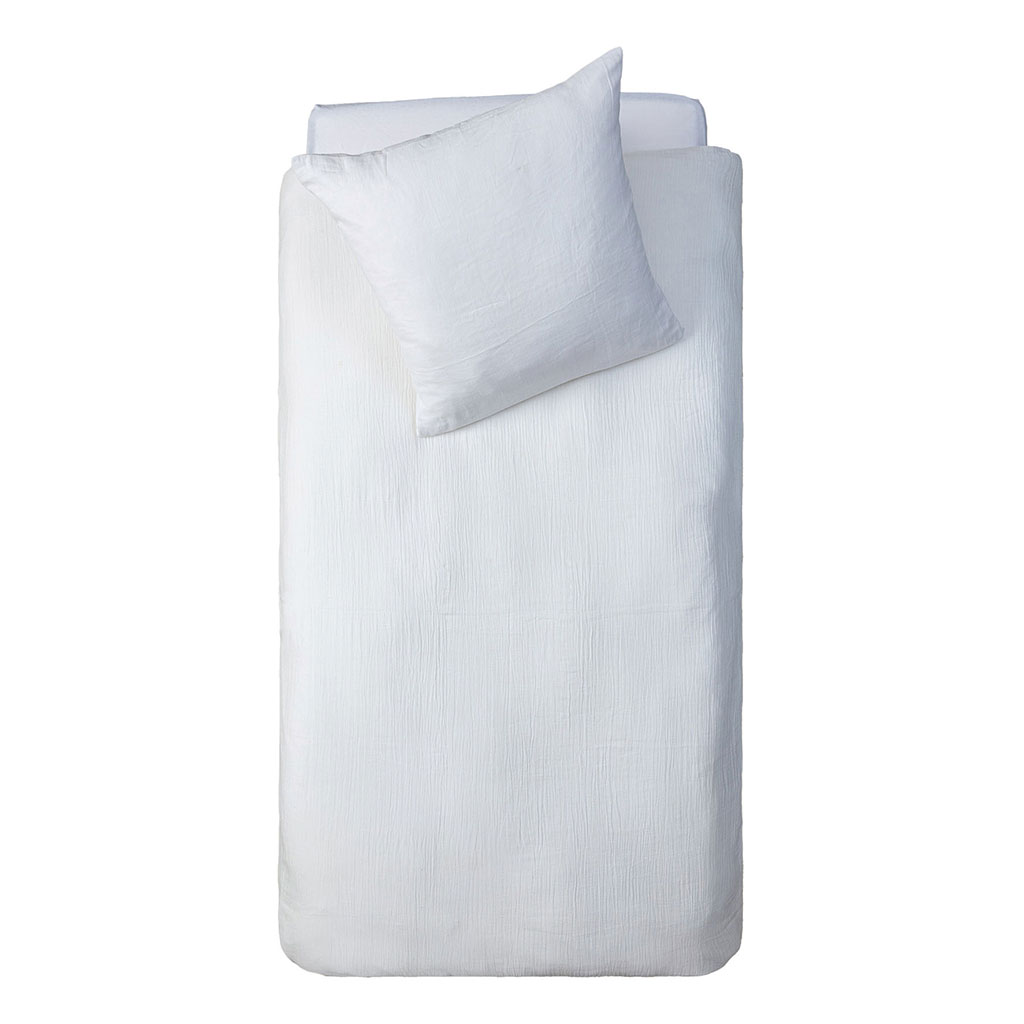 Parure de lit en gaze de coton blanc 140x200cm