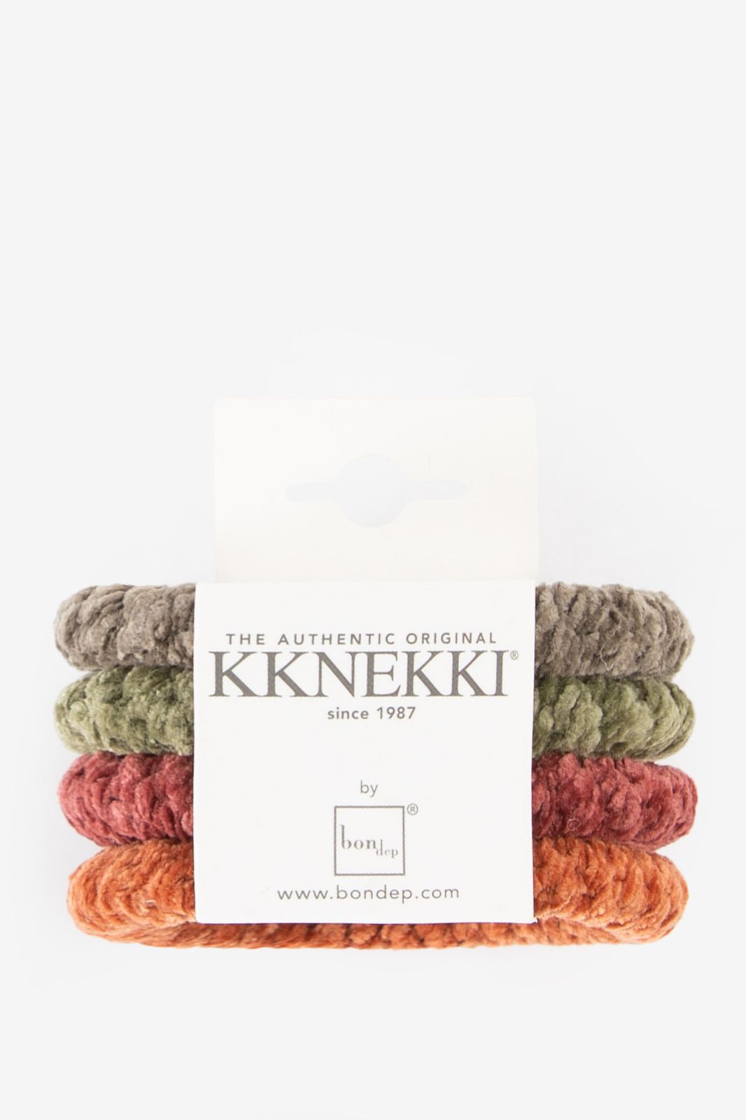 Kknekki multicolour gevlochten haarelastieken velvet
