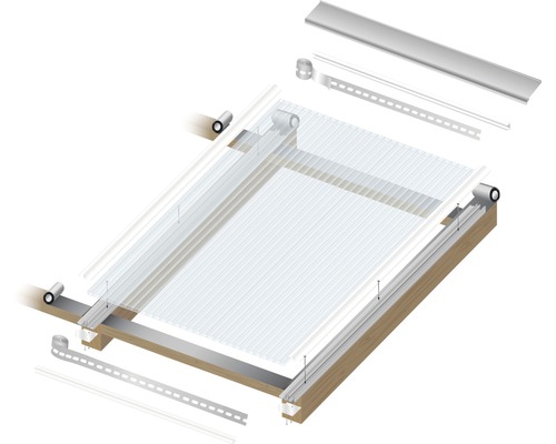 Gutta Acryl Holle Kamerplaat/Dubbelwandige Plaat 32-16 Helder 3500 mm x 980 mm x 16 mm