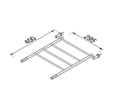 Geesa Standard Hotel emmerrooster voor Geberit uitstortgootsteen 300 61cm chroom