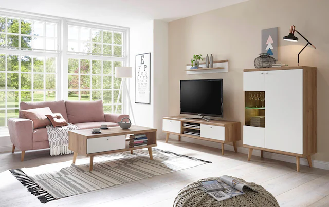 andas Vitrine »Merle« Scandi Design, Höhe 134 cm