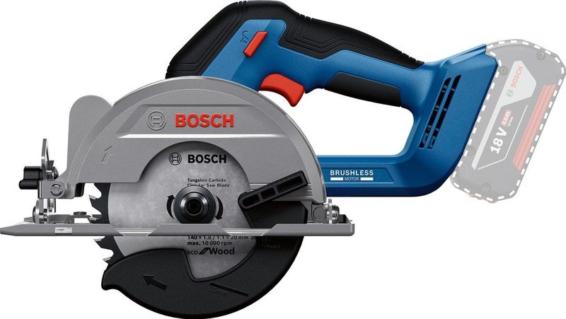 Bosch - GKS 18V-51 - AccuCirkelzaag - Exclusief Accu - Compact Ontwerp